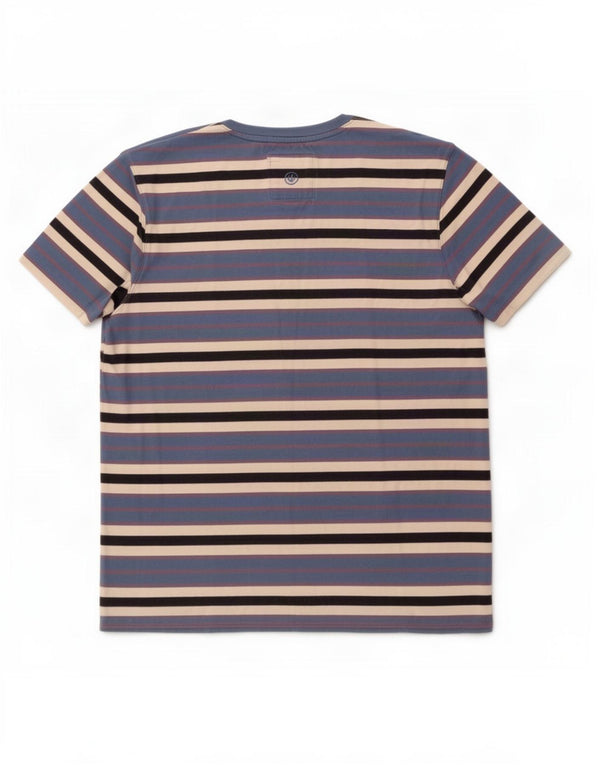Fat Face T-Shirt Homme Top 2XL Coton Rayé Bleu