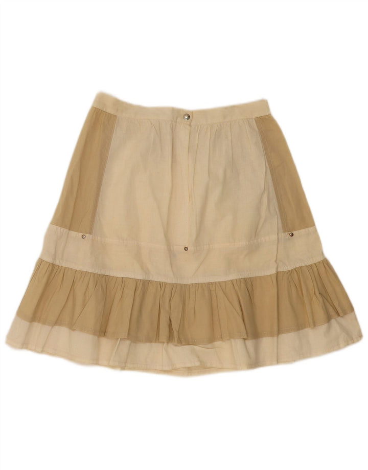vintage Femme A-Line Jupe W25 Petit Beige Colourblock