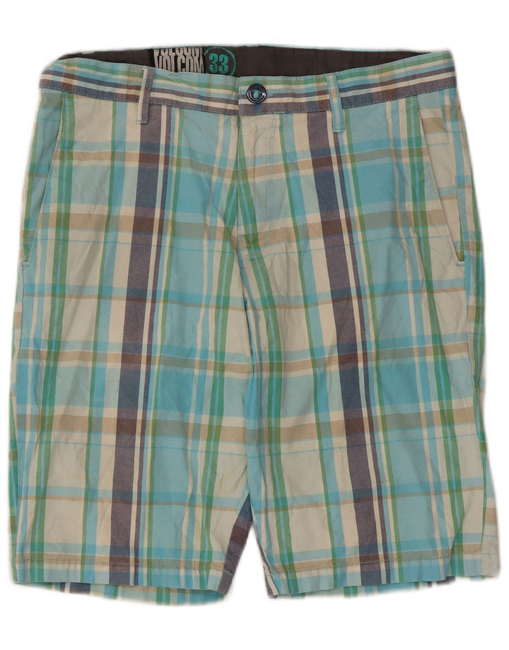Volcom Short Chino W33 Homme en Coton à Carreaux Multicolore Moyen