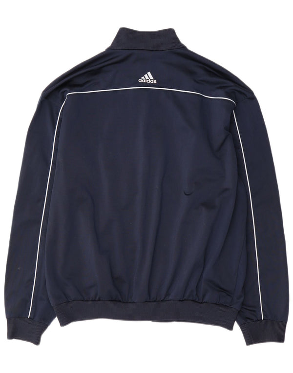 Adidas Veste de survêtement pour homme UK 42/44 Large Bleu marine Colourblock