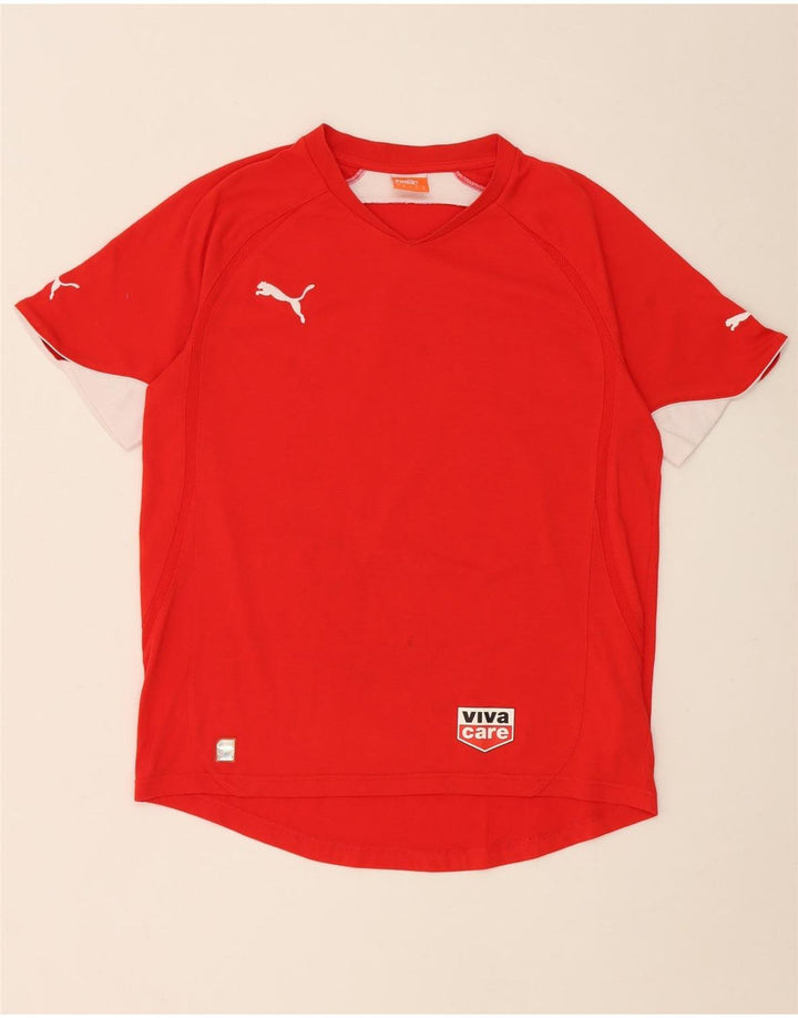 Puma T-Shirt Homme Rouge Moyen Colorblock Polyester