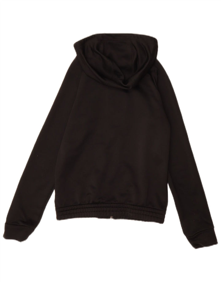 ADIDAS Pull à capuche zippé graphique pour filles 11-12 ans Noir Polyester