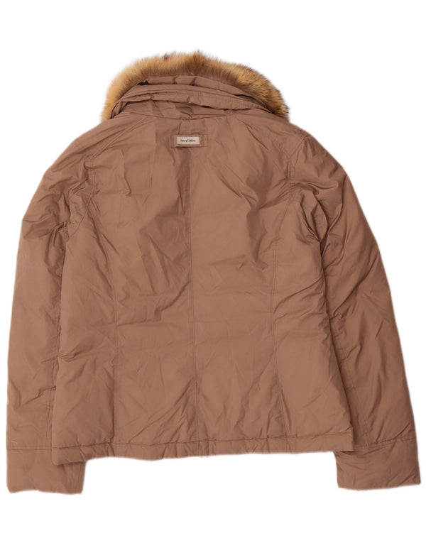 Henry Cottons Veste matelassée pour femme IT 46 Large Marron Polyester
