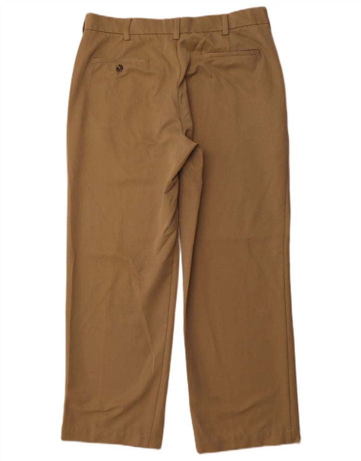 IZOD Pantalon de Costume Droit Homme W34 L30 Beige Polyester