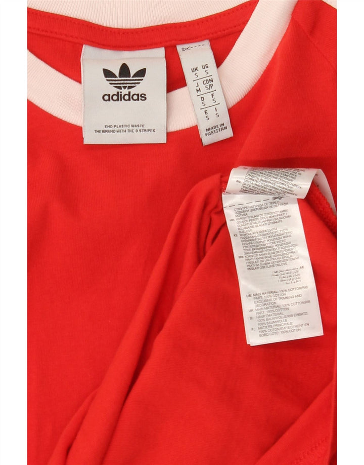ADIDAS Mens T-Shirt Top Small Red Cotton Vintage Adidas and Second-Hand Adidas from Messina Hembry 