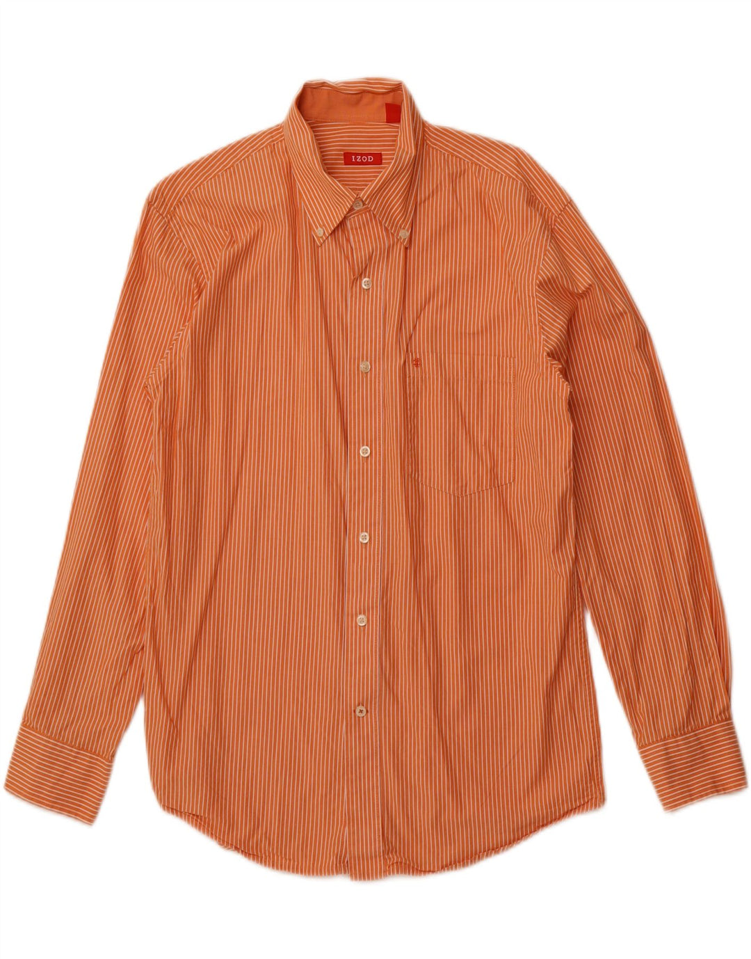 Izod Chemise Homme Rayure Orange Moyenne