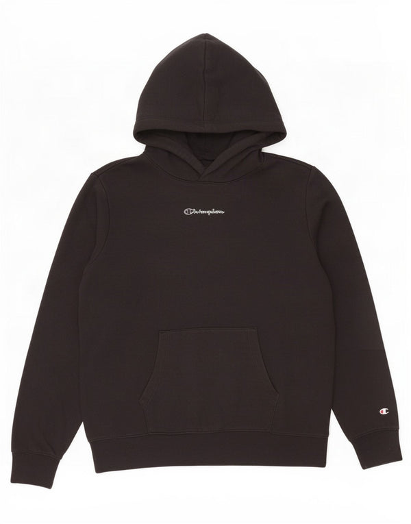 Champion Pull à capuche graphique pour femme UK 16 Large Noir Coton