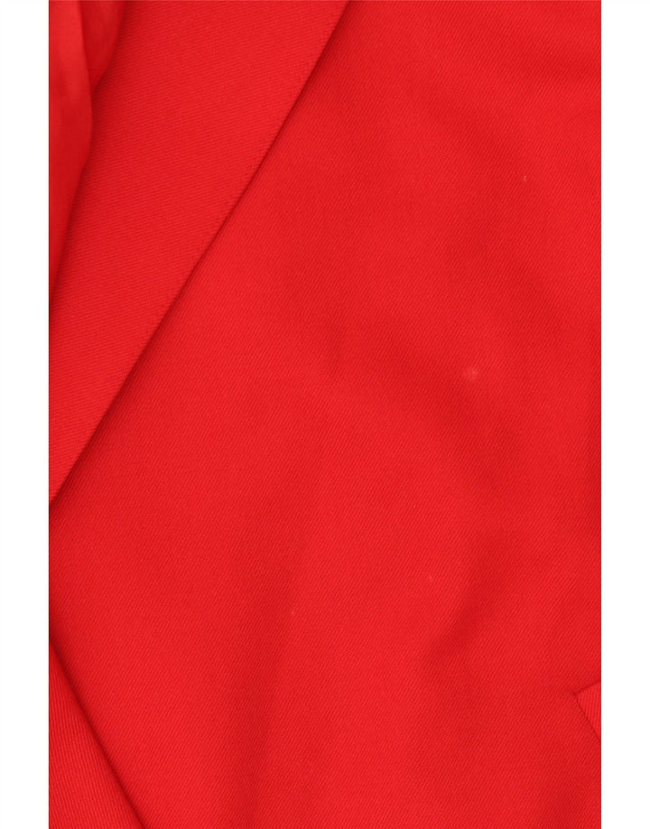 vintage Femmes Crop Double Breasted Blazer Veste IT 44 Rouge Moyen