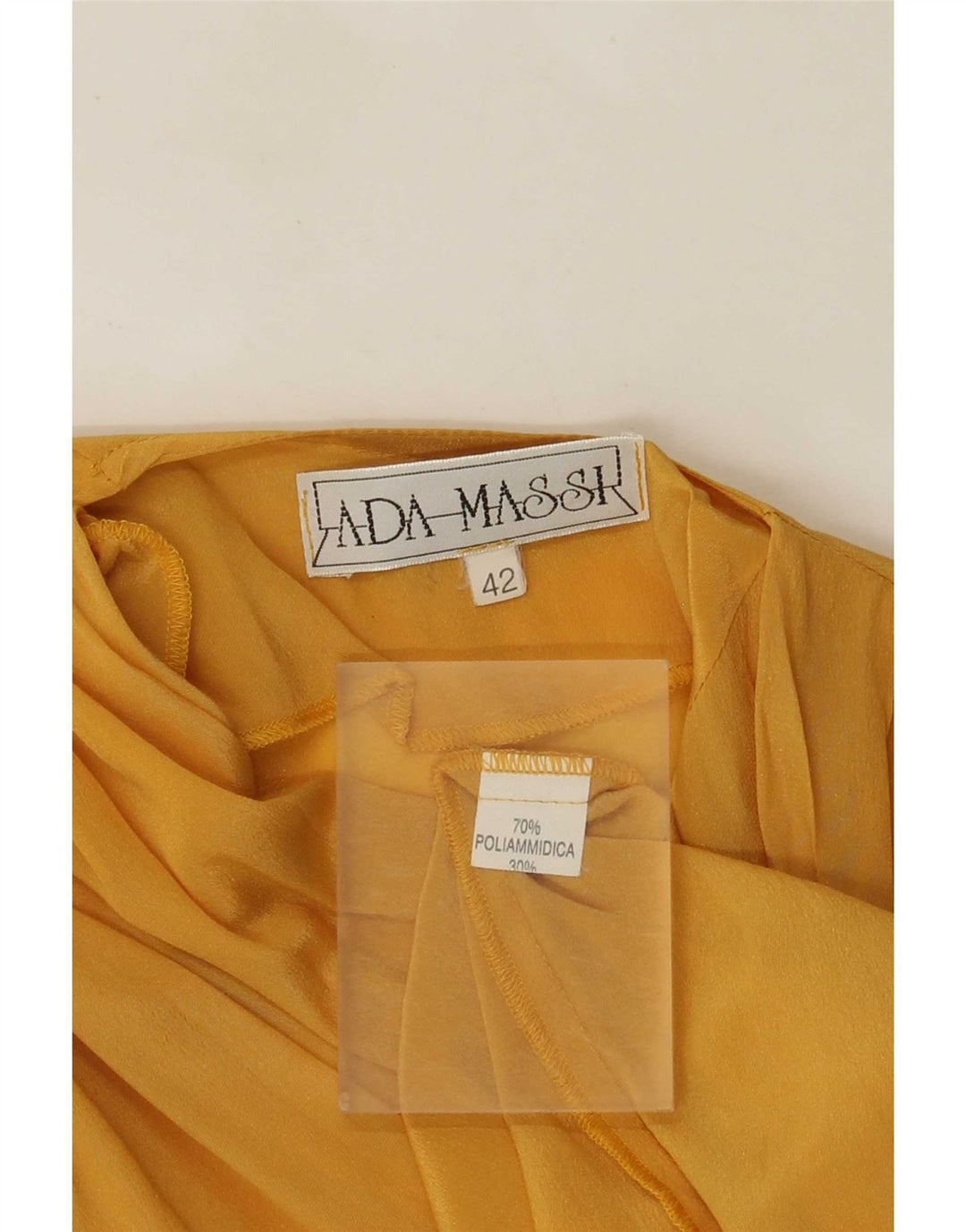 Chemisier chemise femme vintage IT 42 Polyamide jaune moyen