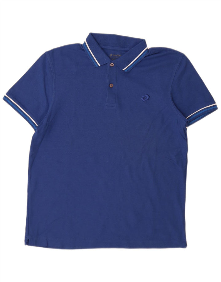 Lotto Polo Homme Bleu Moyen Coton