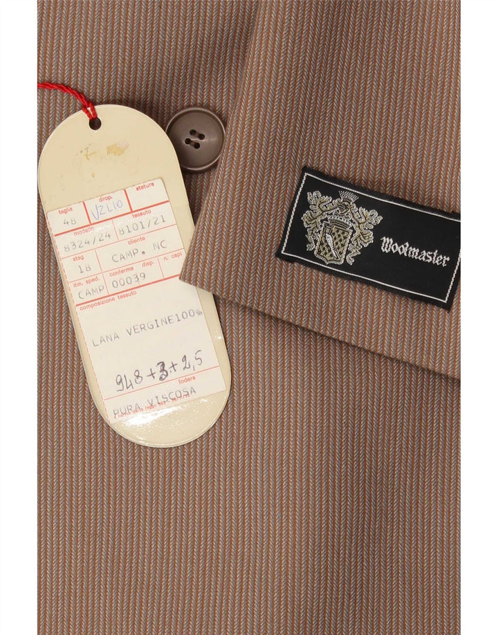 Costume 2 pièces vintage pour homme IT 48 Medium W30 L32 Marron à fines rayures