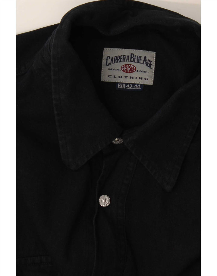 Carrera Chemise en jean pour homme Taille 43/44 XL Noir