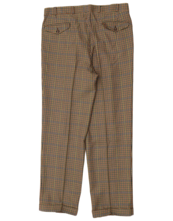 WESTBURY Pantalon de costume pour homme IT 50 Large W35 L32 pied-de-poule marron