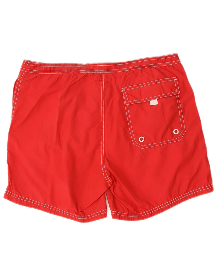 Jack Wills Short de Bain Graphique Homme Rouge Moyen Coton