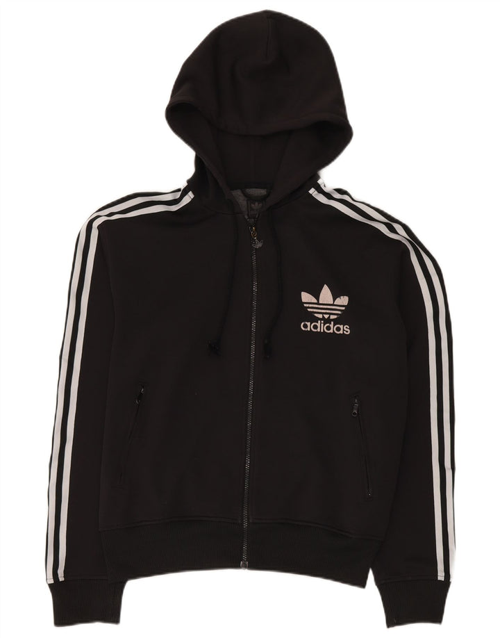 Adidas Pull à capuche zippé pour homme en polyester noir moyen