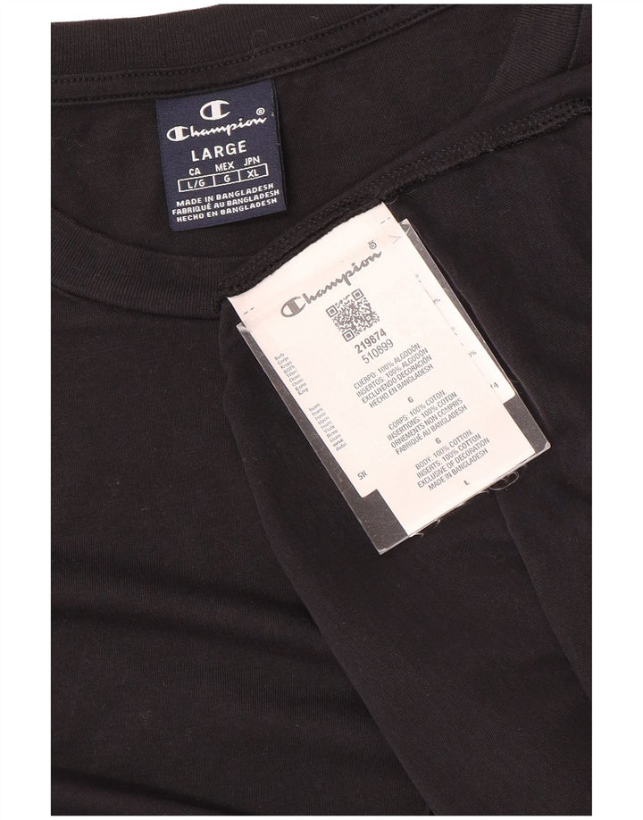 Champion T-Shirt Homme Haut Large Noir Coton