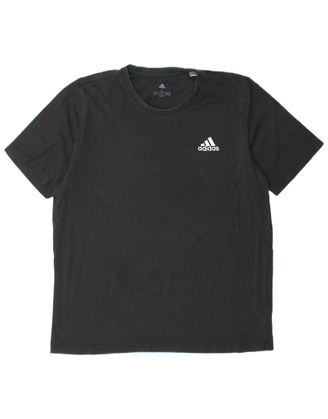 ADIDAS Mens T-Shirt Top Large Black Cotton