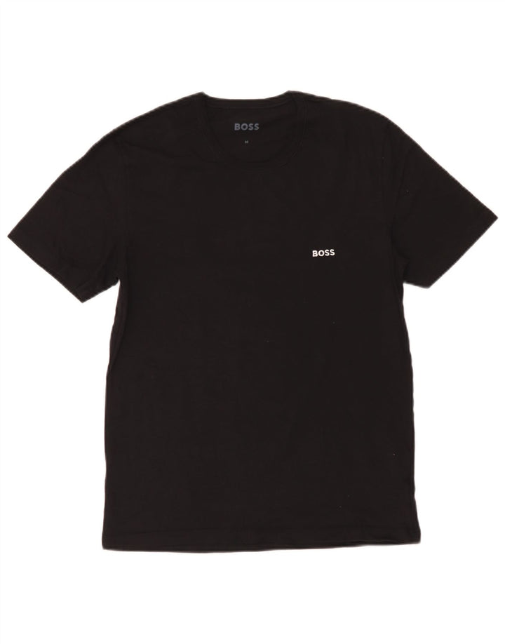 Hugo Boss Homme T-Shirt Top Coton Noir Moyen