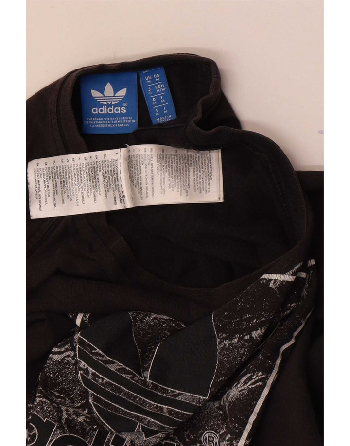 Adidas T-shirt graphique pour homme en coton noir moyen