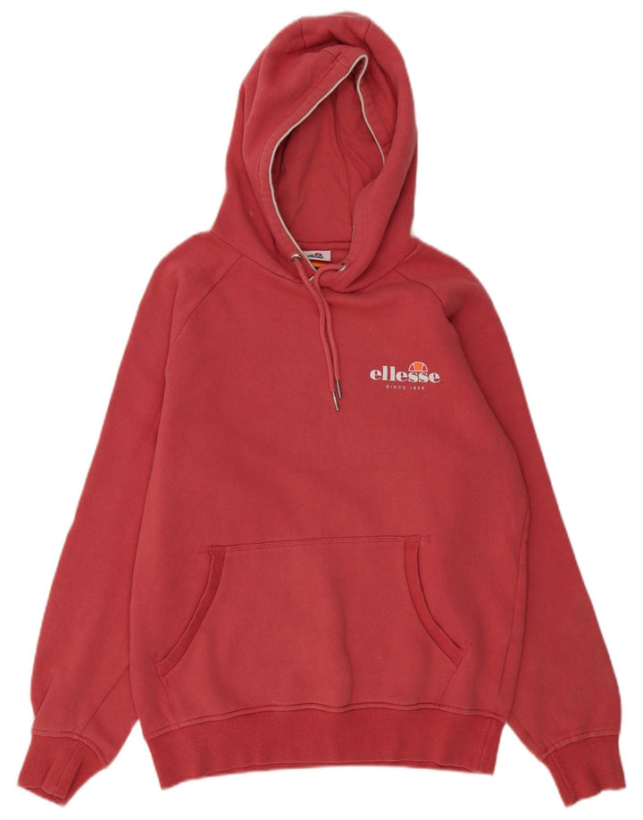 Ellesse Pull à capuche graphique en coton rouge moyen |