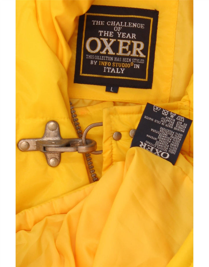 OXER Veste matelassée à capuche pour homme UK 40 Large Jaune Polyamide