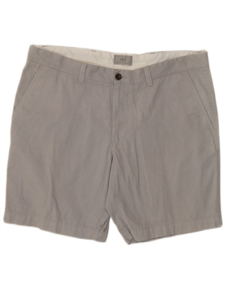 Marks & Spencer Short Chino Homme W38 XL Gris Coton