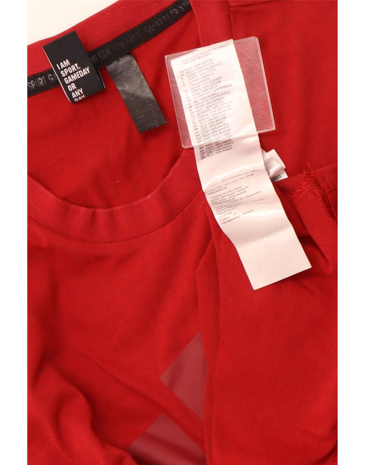 ADIDAS T-Shirt Graphique Homme Rouge Moyen Coton