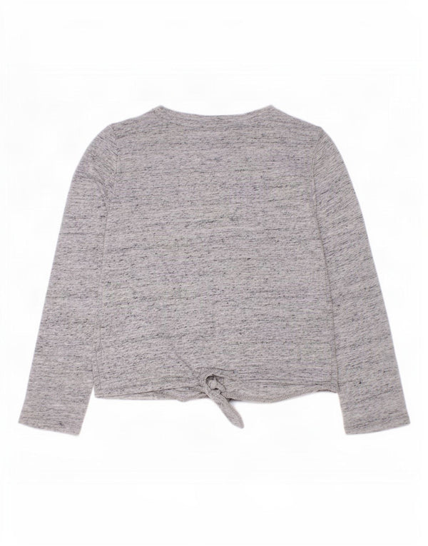 Tommy Hilfiger Haut graphique à manches longues pour fille 4-5 ans XS Gris moucheté