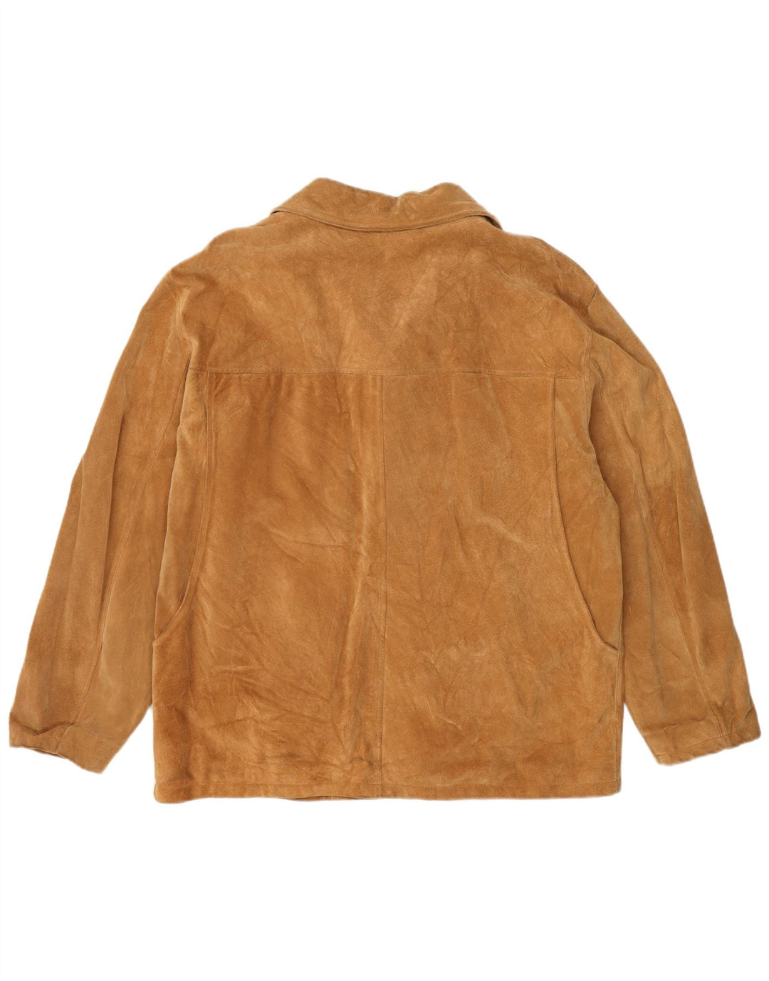 veste en daim femme vintage IT 48 XL Cuir Beige