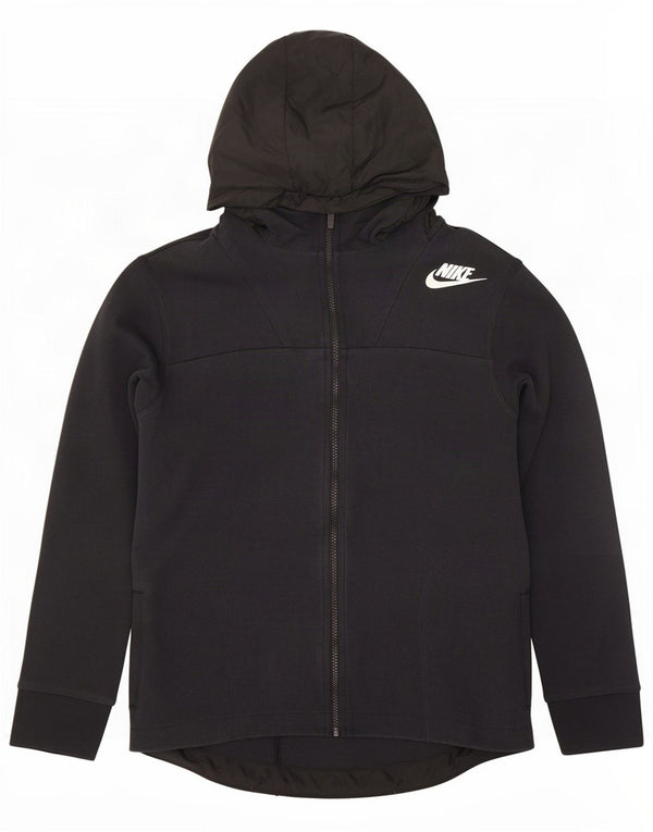 Nike Mens Zip Hoodie Sweater Small Black Cotton
