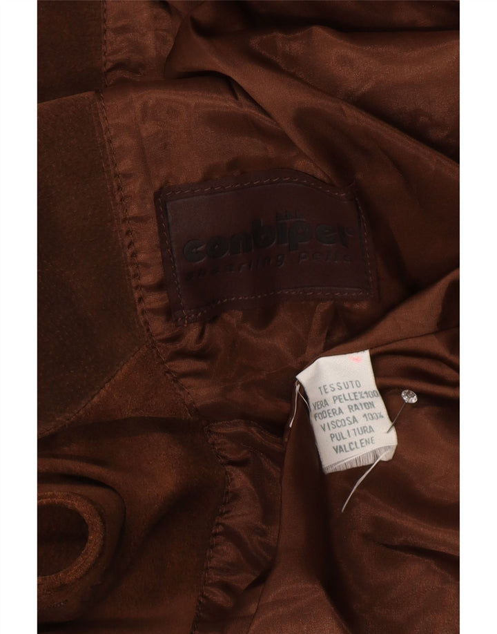 Conbipel Manteau en Daim Femme UK 18 XL Cuir Marron