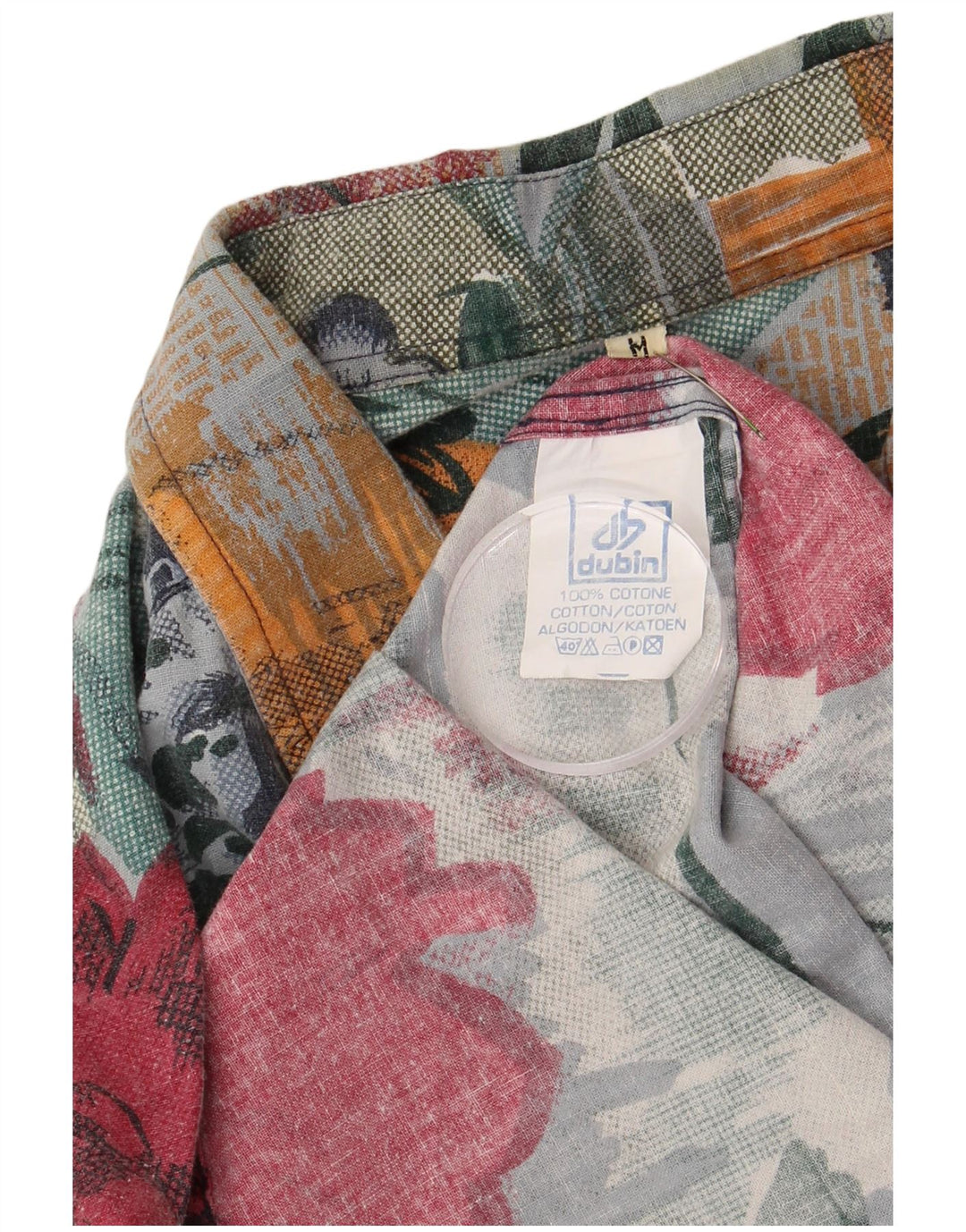 Dubin Chemise à manches courtes pour homme en coton floral multicolore moyen hawaïen