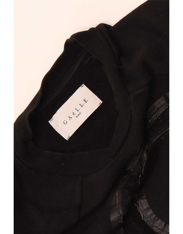 Gaelle Sweat-shirt graphique pour femme UK 10 Small Noir
