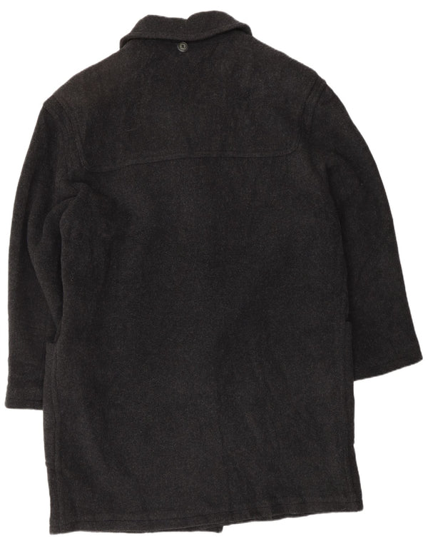 VINTAGE Mens Duffle Coat UK 46 3XL Grey Wool
