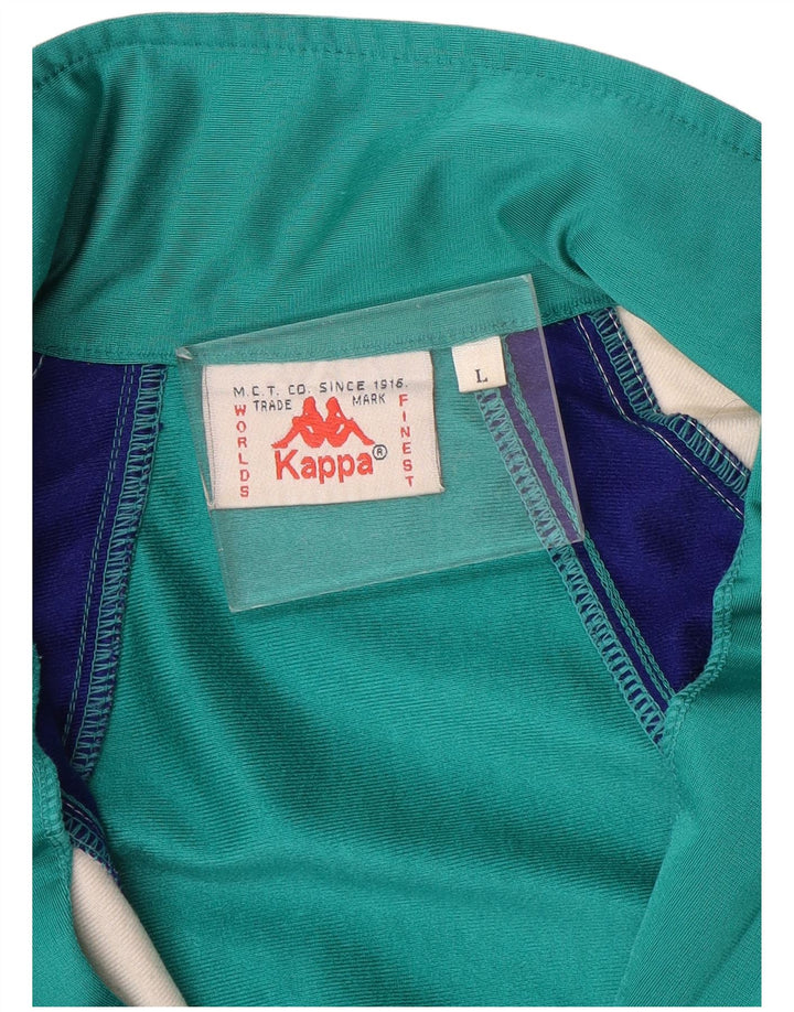 Kappa Veste de Survêtement Graphique pour Homme Large Vert Colorblock