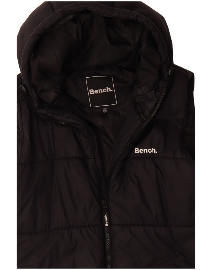 BENCH Gilet rembourré à capuche surdimensionné pour femme UK 10 Small Noir