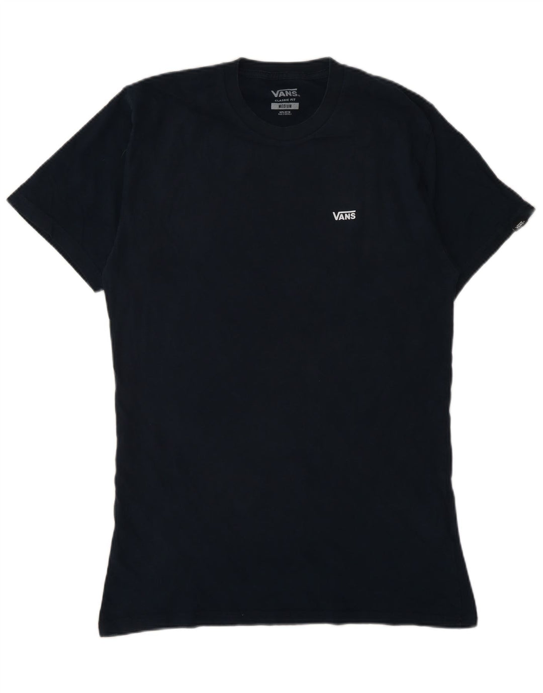 Vans T-shirt coupe classique pour homme en coton bleu marine moyen