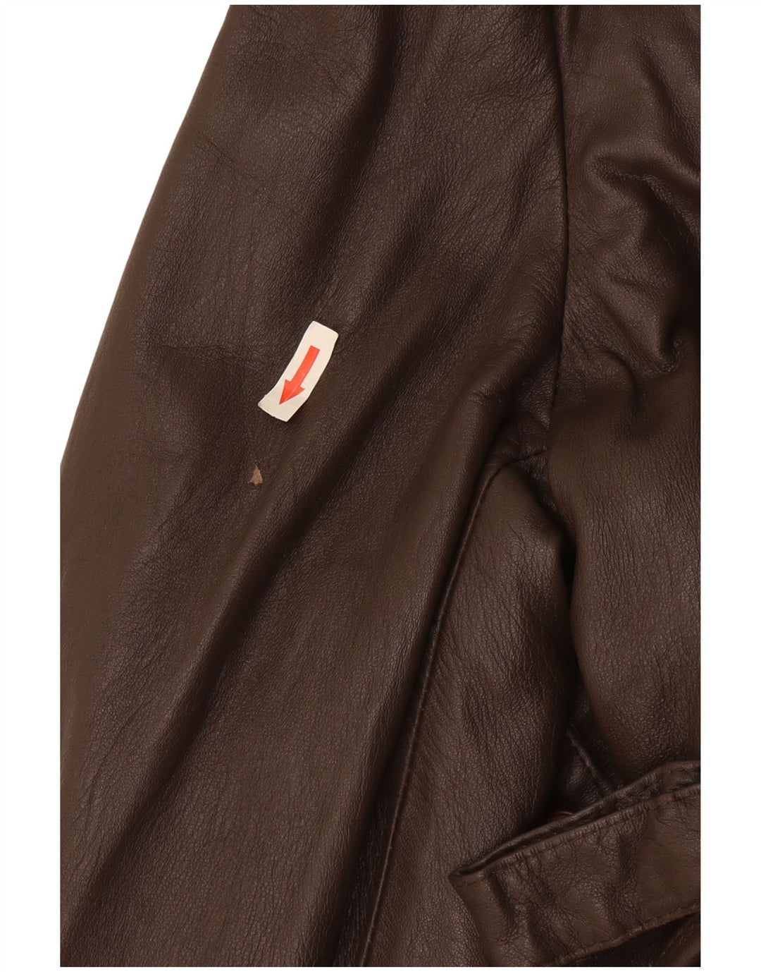 veste en cuir femme vintage IT 46 Grand cuir marron