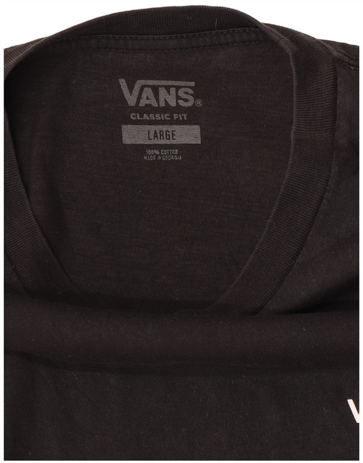 Vans T-shirt coupe classique pour hommes, grand, en coton noir