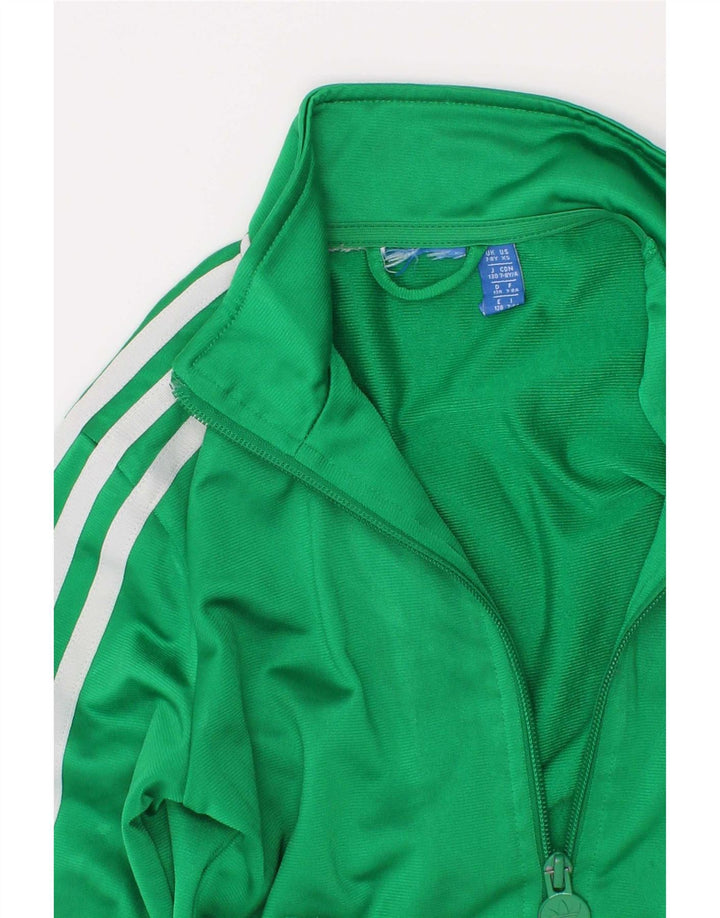 Adidas Veste de Survêtement Graphique Garçon 7-8 Ans Vert Polyester