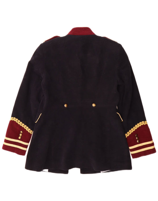 Zara Veste Blazer Militaire Femme UK 14 Bleu Marine Moyen Colorblock