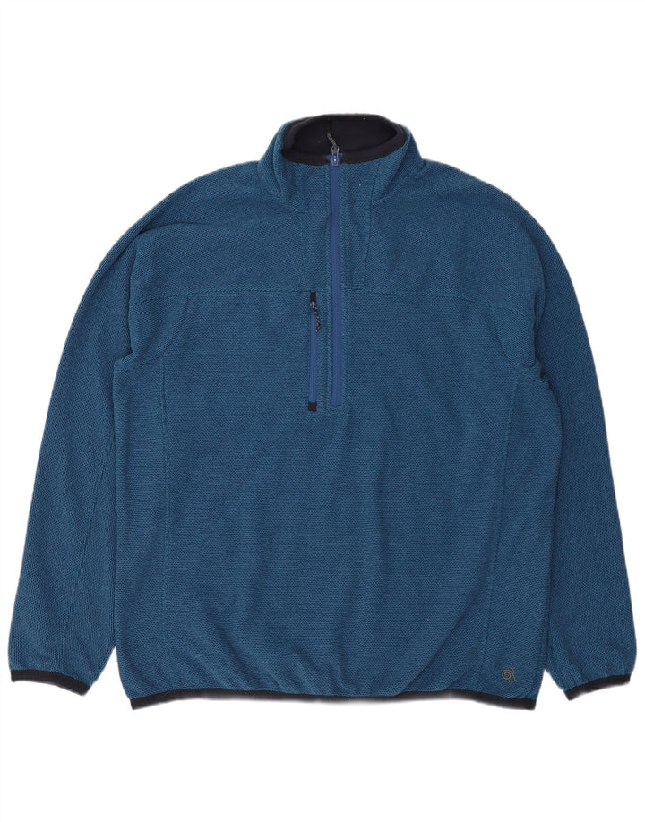 CRAGHOPPERS Pull Polaire Col Zippé Homme XL Bleu Polyester
