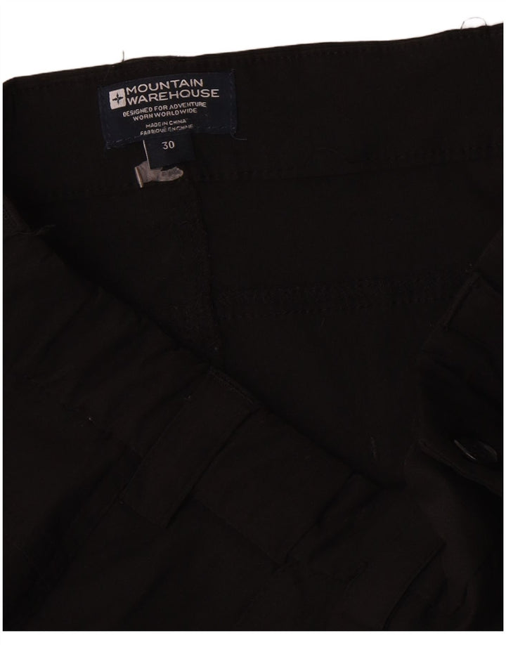 Mountain Warehouse Pantalon Cargo Droit Homme W30 L33 Nylon Noir