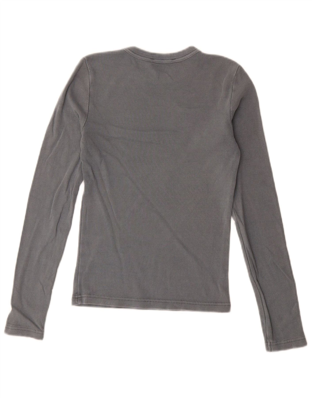 Zara Femme Top Manches Longues UK 12 Gris Moyen