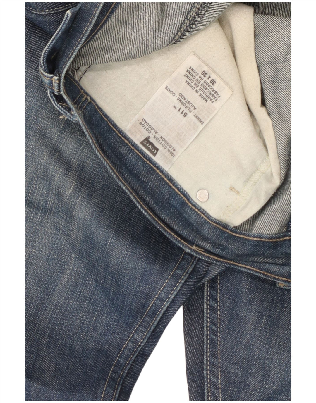 Levi's Jean Slim Femme W30 L30 Bleu Coton