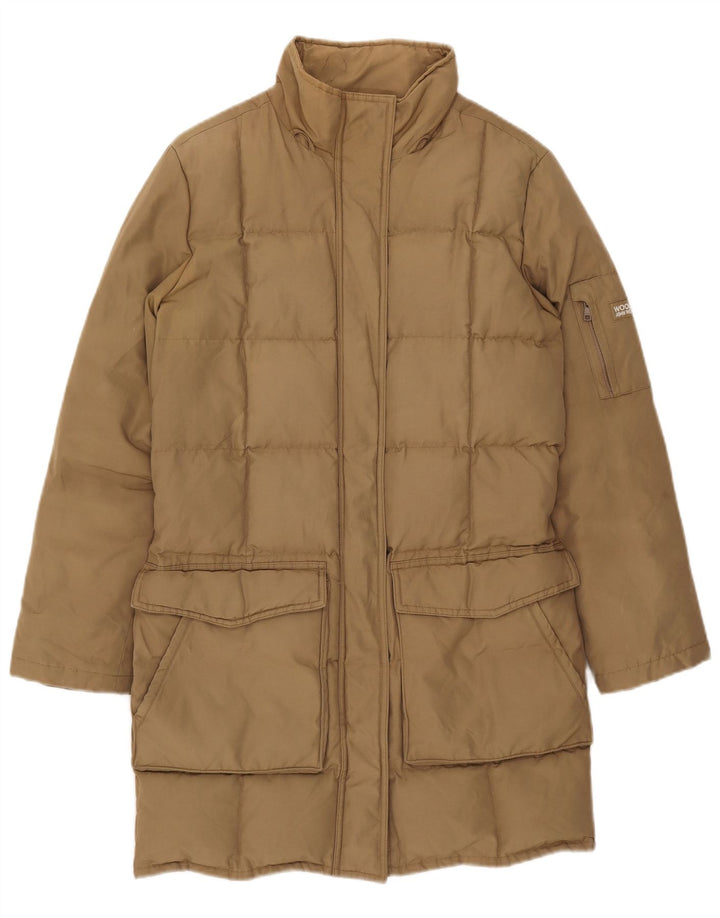 Woolrich Manteau Rembourré Femme UK 10 Petit Nylon Beige