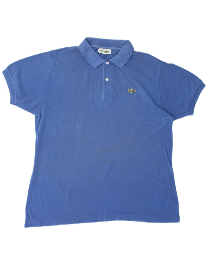 LACOSTE Polo Homme Taille 7 2XL Bleu Coton
