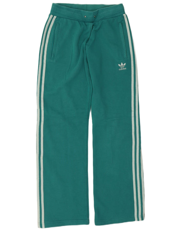 Adidas Pantalon de survêtement pour femme UK 12 Coton vert moyen