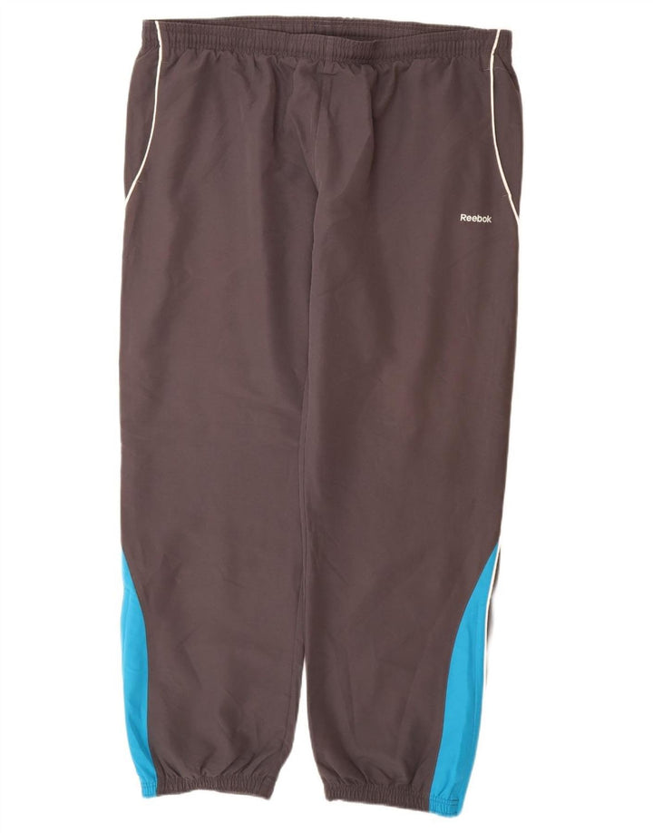 REEBOK Pantalon de Survêtement Homme Joggers XL Gris Colorblock Polyester