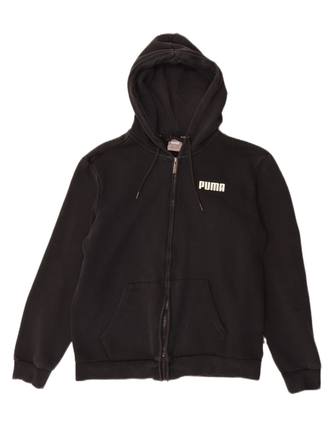 Puma Pull à capuche zippé pour femme UK 14 Noir moyen